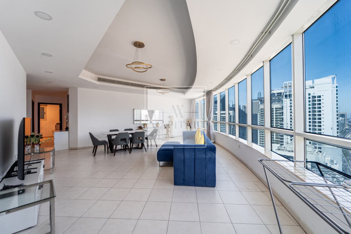 High Floor | Maids Room | Furnished | 2 Parking - 3