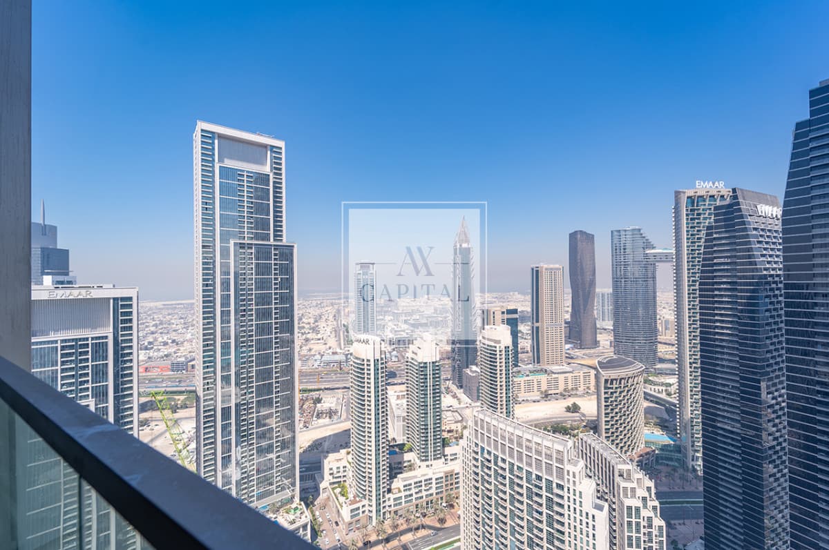 High Floor|Unfurnished|Sea View Burj Khalifa Views